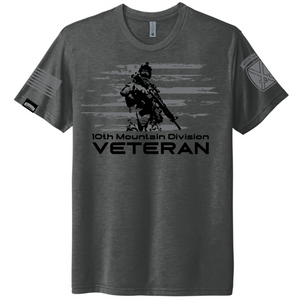Open image in slideshow, 10th Mountain Veteran Flag T-shirt
